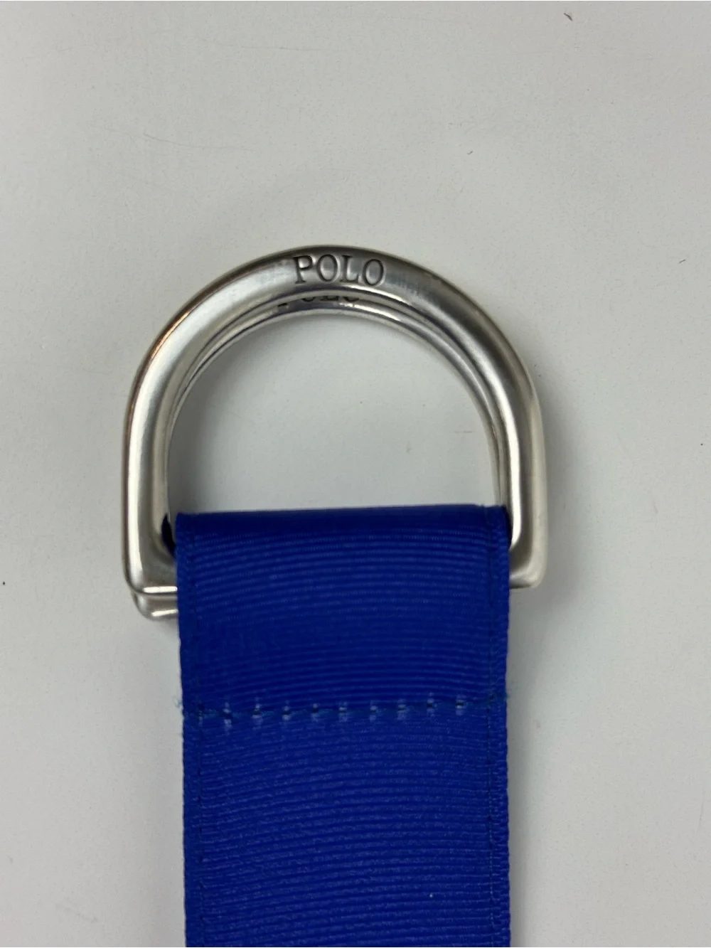 Polo by Ralph Lauren Royal Blue D-Ring Belt with Yellow Logo